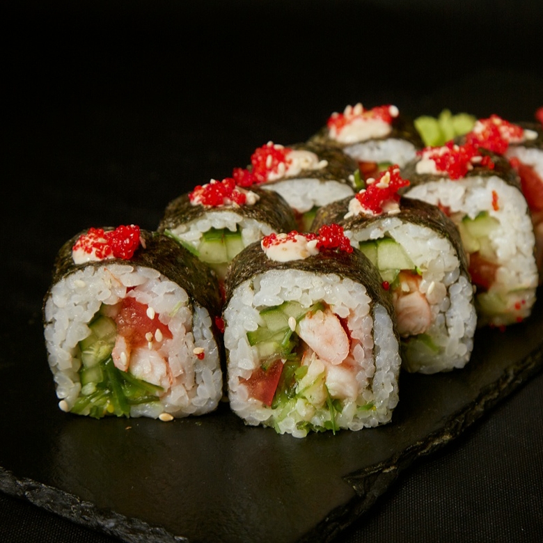 Поке ролл с креветками